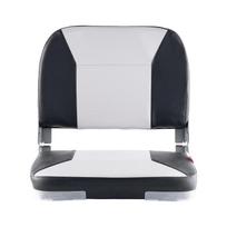 Folding Marine Chair 20x18x10 Inches For Fishing Boats Yachts Ships Thickened Sponge Cushion PVC Leather Aluminum Alloy Hinges Flip Up Design Black & kaip parodyta spalva