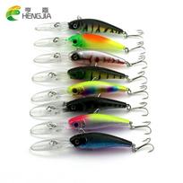8 vnt HENGJIA Long Lip Minnow žvejybos masalų rinkinys 7,6 g Deepwater dirbtiniai kieti masalai 8pc sent as picture