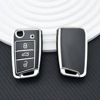 TPU Car Flip Key Case Cover Shell for VW Volkswagen Tiguan MK2 Golf 7 MK7 for Seat Ateca Leon FR 2 Ibiza for Skoda Octavia Fob juoda