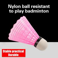 1 vnt. rožinės spalvos imitacijos nailono kamuoliukas, patvarus badmintono lauko plastikinis nailono treniruočių žaidimas, naudojamas