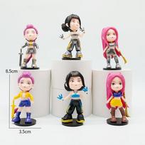 6pcs/Set Kpop Demon Hunters PVC Figures Model Toy Set Cartoon Gaming Desk Decorations Collection for Kids
