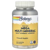 Solaray Mega Multi Mineral Iron-Free, 100 Capsules