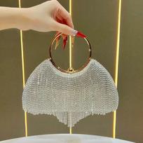 Evening Party Ladies' Fashionable Handbag, Crossbody Bag, Exquisite and High-end Formal Dress Bag auksas