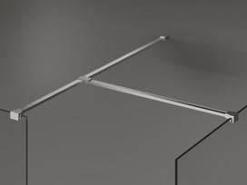 Mexen Kioto dušo kabinos sienelė Walk-in 120 x 80 cm, permatomas, šlifuotas nikelis - 800-120-202-97-00-080
