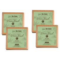 Nat Habit Cold Processed Sacred Neem-Basil Butter Bath Soap Natural Handmade Cleansing Bar For Skin Wellness 125g x 4