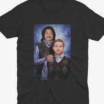 Bad Friends Podcast T-Shirt, Step Brothers Parody, Andrew Santino, Bobby Lee Tee XL