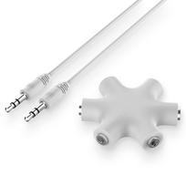 5 Female 3.5mm Headphone Port Earphone Splitter Share Adapter Audio Cable Splitter Audio Splitter juoda