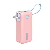 Solid Color Silicone Case Protective Case for Anker NANO 3-in-1 Power Bank 10000mAh 30W Travel rožinė