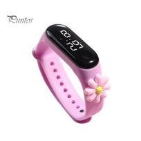 Kids Watch Children Cartoon Pattern Cute Style Waterproof Timing Tool Daily Wear Automatic Calendar Wristwatch for Simple šviesiai violetinė spalva