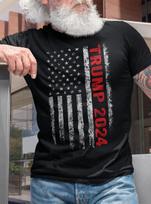 Trump 2024 DJT USA Flag Tshirt Donald Trump President Republican Trump Shirts S
