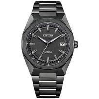 CITIZEN ATTESA CB3045-61E, Aštuonkampis rėmelis, Lengvas titanas, ACT linija, Juodo titano serija, Safyro stiklas, Radijo bangomis valdomas saulės energija
