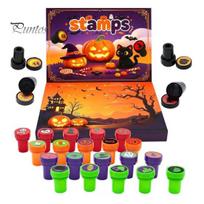 Small Gifts for Kids Halloween Advent Calendar 2026, 24 Self Inking Stamp Set Kids, Pumpkin Arts And Crafts Witch Castle Spider Craft, Party Favor DIY 1 Set