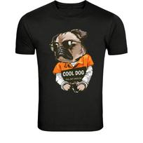 Cool Dog Mugshot Sunglasses T-Shirt - Funny Gangster Puppy Graphic XXXXL
