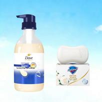 Dove Intensive Nourishment Shampoo & Safeguard Soap Bundle