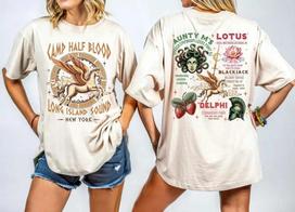 Percy Jackson And Olympians Camp Half Blood TShirt Sand DoubleSided S5XL S