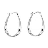 Multipurpose Vibranting Color Mobius Strips Hoop Earring Jewelry Accessory for Trendy Women Ladies Everyday Wear sidabras