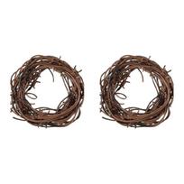 Plastic Barbed Wire Fakes Rusted Barbed Wire Decorations Rusted Barbed Wire Wreath Rusty Garland Crafts for Halloween ruda
