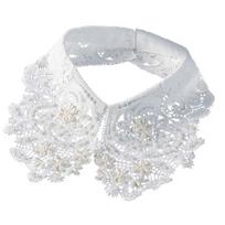 Elegant Lace Collar Adorned With Sparkling Beads Detachable Neckwear Fake Collars For Prom Or Casual Wear