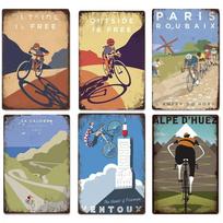 D Buto Metalo Ženklas Vintažinis Dviračių Sportas Skardos Ženklų Rinkinys Retro Dviračio Tour de France Lenktyninis Road Bike Sienos Meno Dekoras 20x30cm（7.8x11.8inch）