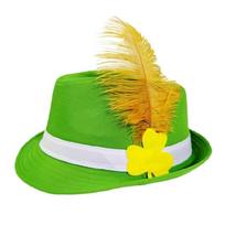 Trendy Bucket Hat With Ornamental Feather Patrick's Day Irish Party Accessories Suitable For Outdoor Event Indoor Use 1