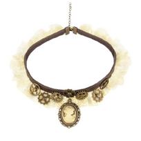 Dainty Lace Gear Choker Necklace Gothic Lace Choker for Halloween Weeding Costume Party Prom Vampires Choker Gifts 1