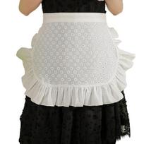 Waitress Aprons Ruffle Waist Aprons Commercial Waiter Half Apron with Extra Long Straps for Restaurant Server Work balta