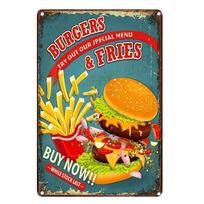 Metalinės skardinės lentelės Vabaliukas Fry's Sienų dekoracija Vintažiniai meno plakatai Geležies tapyba Vyro urveliui Namų kavinei Sodo klubui Barui 20x30cm（7.8x11.8inch）