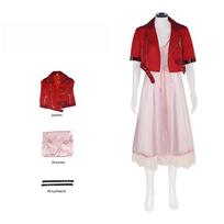 Female cosplay costumes, anime costumes, pink long dresses, cosplay sets, Halloween cosplay parties, and comic exhibition costumes XS