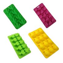 Durable Ice Cube Mold Anti-deformed DIY Easy Cleaning Large Square Ice Tray Kitchen Gadget Blue šviesiai žalios spalvos