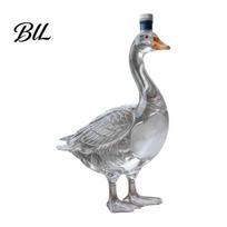 Art Collectible Bottle 3D Animal Whiskey Decanter, 350ml Decorative Bottle, Glass Bird Liquor Transparent Artistic Decanter for Wine Spirits Home Bar A