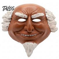 Lightweight Foam Mask Halloween Old Man Cosplay Mask, Realistic Creepy Human Face Latex Wrinkled Masquerade Costume Party Full for Men Adults