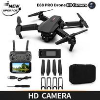 E88 Mini Drone Profesionali HD kamera, leidžianti išvengti kliūčių Aerofotografija be šepetėlių, sulankstoma keturkopterio žaislai Dovanos juoda