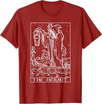 The Hermit Tarot Card Graphic Tee Men's Casual Cotton Short Sleeve T-Shirt Occult S