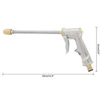 High Pressure Water Gun Car Washer Jet Garden Hose Nozzle Washing Sprayer Watering Cleaning Silver
