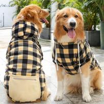 Dog Winter Coat Pet Jacket Plaid Reversible Vest Cold Weather Dog Clothes Pet Apparel for Small Medium Large Dogs XXXXXL geltona