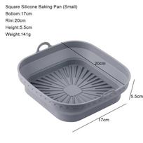 20-23cm Square Silicone Mold for Air Fryer Large Kitchen Airfryers Accessories Utensils