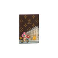 Louis Vuitton Kalėdinė riboto leidimo paso dėklas Monogram Graffiti Sulankstoma odinė piniginė Kortelių laikiklis Moteriška piniginė Ruda M81635 Box(Basic Set+Box)