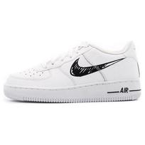 Nike Air Force 1 Low 'Doodle Swoosh - White Black' GS DM3177-100 37.5
