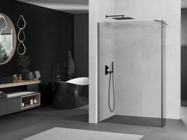Mexen Kioto dušo sienelė Walk-in 160 x 40 cm, skaidri, šešėlinė pilka matinė - 800-160-212-66-00-040