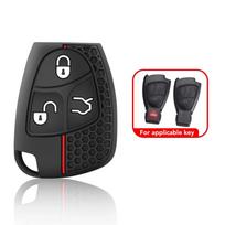 Silikoninis dangtelis Mercedes Benz B C E ML S CLK CL 2/3 mygtukams Guminė odelė Nuotolinio rakto dėklas
