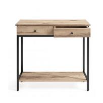 Konsolinis stalas, 30x100x80 cm, ruda-juoda, medis-plienas