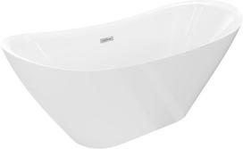 Mexen Lotos laisvai pastatoma vonia 140 x 75 cm, balta, chromuotas perpylimas - 52051407700-01, 140 x 75 cm