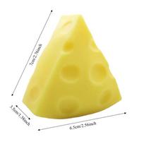 Squishy Jumbo Cheese Stress Ball Squeeze Toy Simulation Cheese Fidget Toy Slow Rebound Shapeable Venting Ball for Adult Gifts