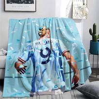 Erling Haaland spausdinta flanelinė antklodė, minkštas pledas miegamojo sofai, skalbiama, futbolo gerbėjų atributika, puiki dovana. 80cm x 120cm