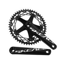 Aukštos kokybės CNC BCD 144 Dviračio priedai Juodas švaistiklis 165mm 49T Kvadratinis kūginis dviračio švaistikliai Skeace Trasos švaistiklis Aluminum alloy juoda