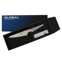 GLOBAL Petty Knife All Stainless Made in Japan GST-AS3 2-Piece Set, Steel,