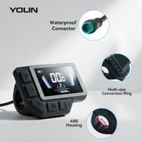 Yolin YL-61FA Electric bicycle display Color VA 2.4inch screen dashboard E-bike accessories 255nits brightness IP66 waterproof juoda