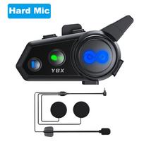 Y8X Motorcycle Helmet BT Intercom Headset  500M Mixing Music Sharing Voice Assistant IP56 Dust and Waterproof