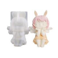 Angel Wing Girl Molds Table Ornament Mould Plaster Making Tool Easy to Clean 1