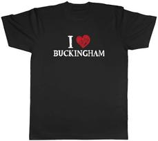 I Love Buckingham Mens T-Shirt Milton Keynes Chiltern Hills Tee Gift XXXL